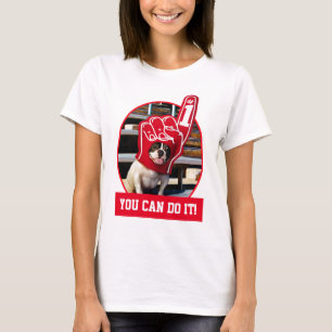 T-shirt Chien dans la main de mousse