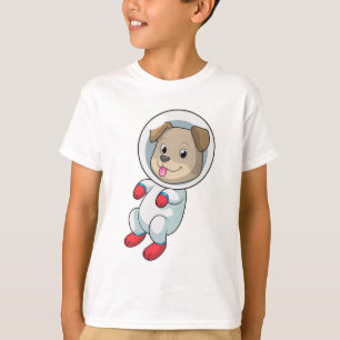 T-shirt Chien dans l'espace en costume
