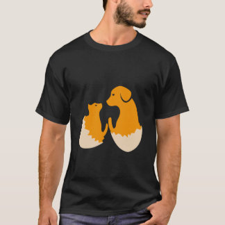 T-shirt chien dans l'oeuf