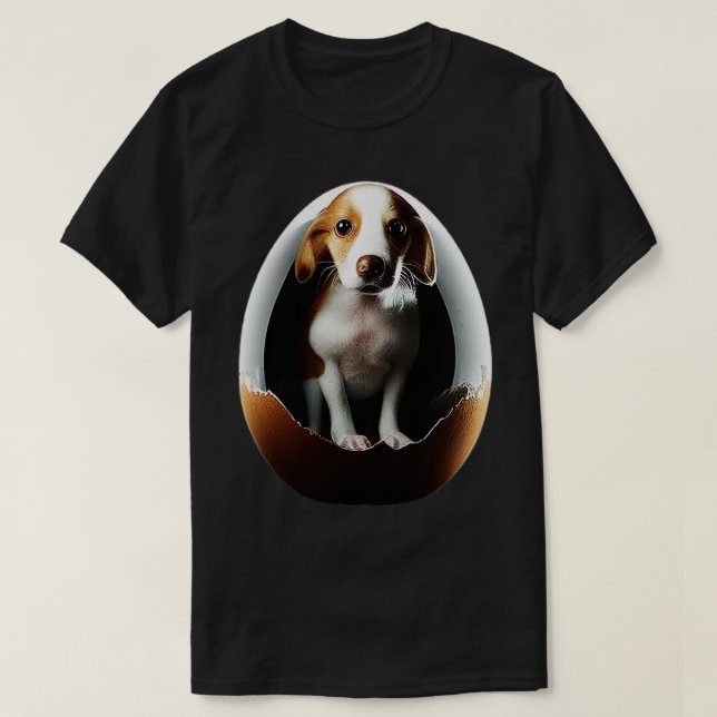 T-shirt Chien dans l'oeuf 27 (Design devant)