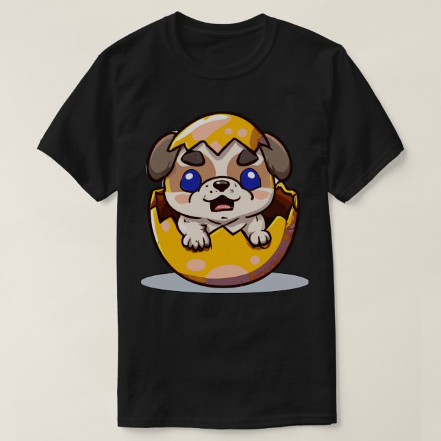 T-shirt Chien dans l'oeuf 316 (Design devant)