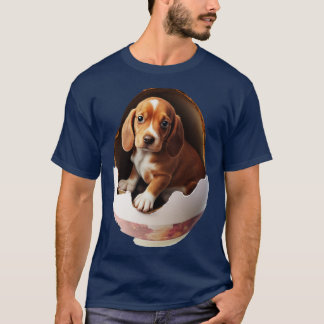T-shirt Chien Dans L'Oeuf Anubis japonais Sakura Cerise Bl