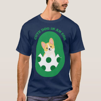 T-shirt Chien dans l'oeuf Oeuf de Pâques 15