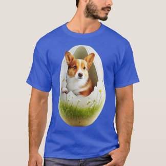 T-shirt Chien dans l'oeuf Oeuf de Pâques (19)