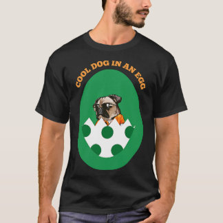 T-shirt Chien dans l'oeuf Oeuf de Pâques 5