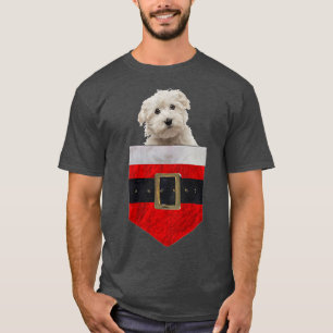 T-shirt Chien dans votre poche Père Noël Maltais 