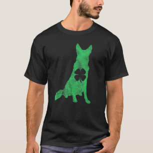 T-shirt Chien de berger allemand Clo Shamrock St Patrick