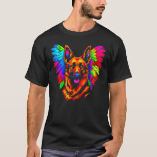 T-shirt Chien de berger allemand d'art Angel Wing