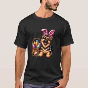 T-shirt Chien de berger allemand de Pâques Lapin de Pâques