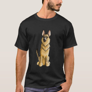 T-shirt Chien de berger allemand drôle I GSD dessin animé
