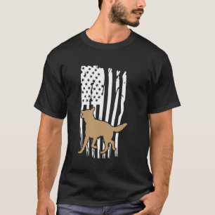 T-shirt Chien de berger allemand patriotique thème drapeau