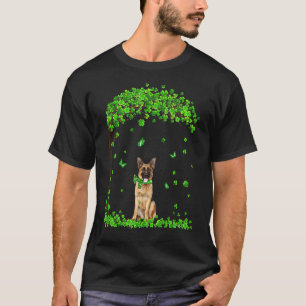 T-shirt Chien de berger allemand Shamrock vert irlandais C