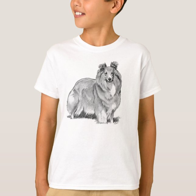 T-shirt Chien de berger de Shetland (Devant)