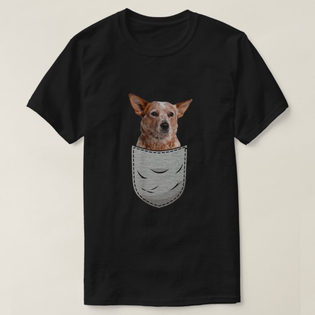 T-shirt Chien de bétail australien bleu rouge Heeler poil (Design devant)