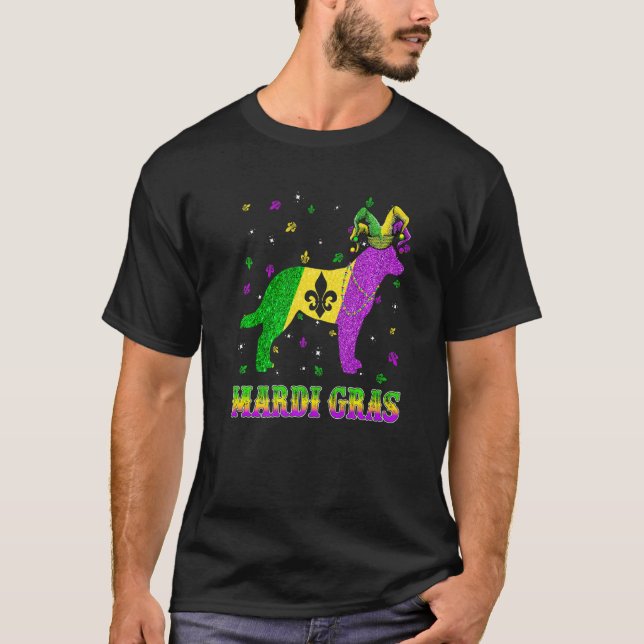 T-shirt Chien de bétail australien Mardi Gras Carnival Jes (Devant)
