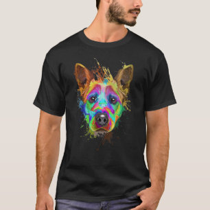 T-shirt Chien de bétail australien mignon Heeler Coloré Po