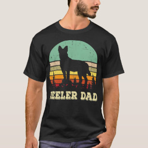 T-shirt Chien de bétail australien rouge bleu animal de co