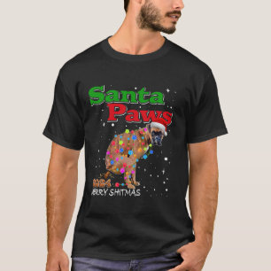 T-shirt Chien de boxe balançant Noël 2024 Drôle Père Noël 