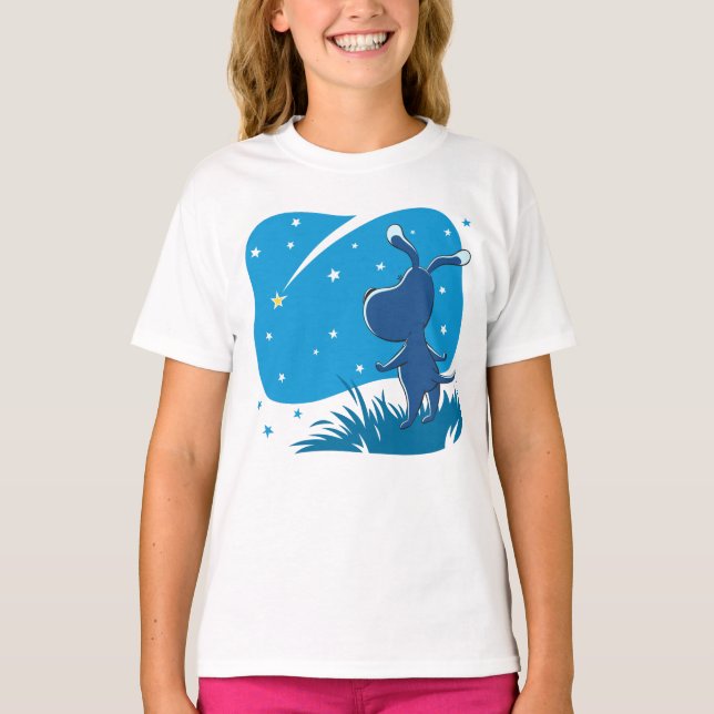 T-shirt Chien de caricature Chien Chien Chiot Tir Star Cie (Devant)