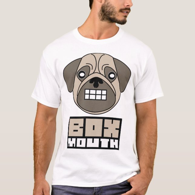 T-shirt Chien de carlin de Boxmouth (Devant)