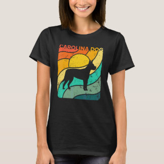 T-shirt Chien de Caroline Coucher de soleil vintage Maman 