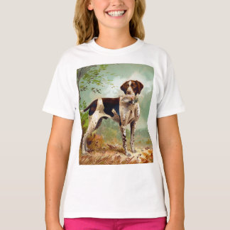 T-shirt Chien de chasse avec oiseau dans la bouche