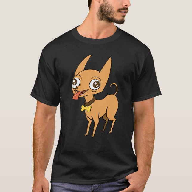 T-shirt Chien de chien Brown Chihuahua (Devant)