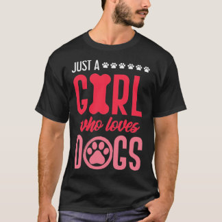 T-shirt Chien de Chien de Chien de Fille Amoureux
