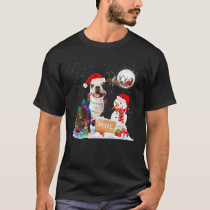 T-shirt Chien de Chien de Chien de Noël Snowman Noël Li