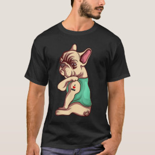 T-shirt Chien de Chien de France J'aime Maman Tattoo Adult