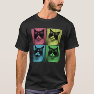 T-shirt Chien de chiffon drôle amateur de chat mignon Pop 