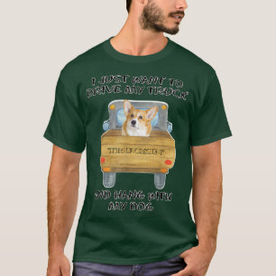 T-shirt Chien de Conduite de Camion Corgi 