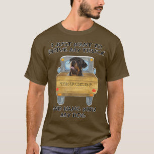 T-shirt Chien de conduite de camion Rottweiler
