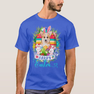 T-shirt Chien De Corgi Dans Les Oeufs De Pâques Basket Bun