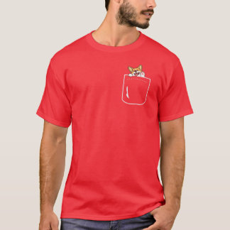 T-shirt Chien De Corgi Dans Poche Drôle Mignonne Chiot Gro