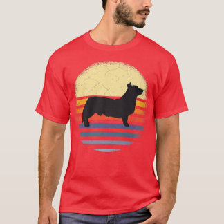 T-shirt Chien de Corgi gallois Retro1579