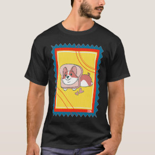 T-shirt Chien de Corgi Toast Timbre-Poste