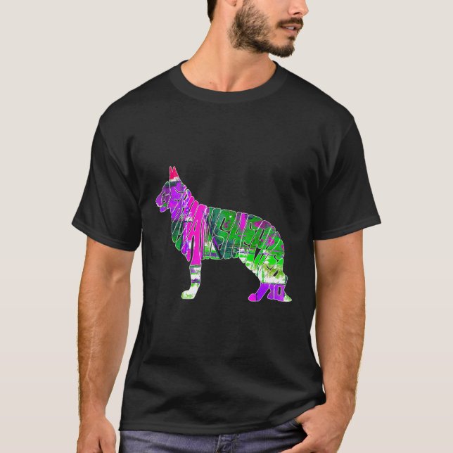 T-shirt Chien de couleur berger allemand (Devant)