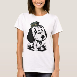 T-shirt Chien de dessin animé mignon