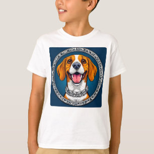 T-shirt Chien de dessin animé mignon