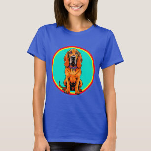 T-shirt Chien de dessin animé mignon avec collier