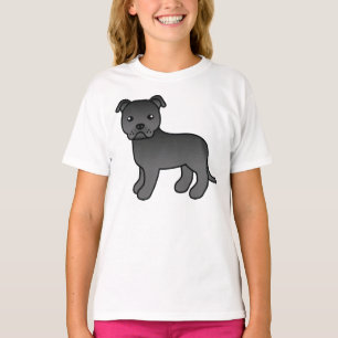 T-shirt Chien de dessin animé Staffordshire Bull Terrier n
