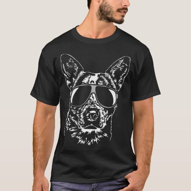 T-shirt Chien de Heeler Bleu Hund (Devant)