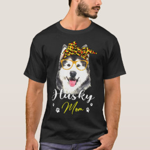 T-shirt Chien de Husky Leopard