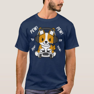 T-shirt Chien de jeu Gamer Corgi778