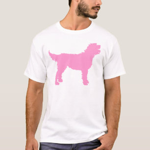 T-shirt Chien de Labradoodle (dans le rose)