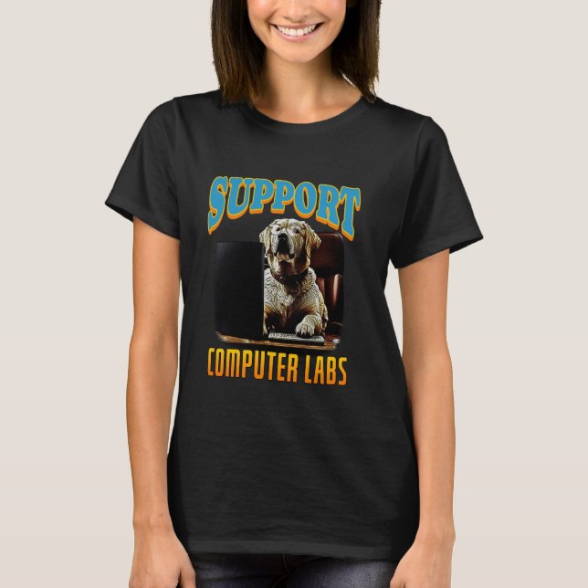 T-shirt Chien de Labrador de programmation informatique Lo (Devant)