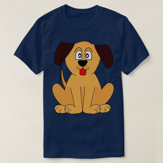 T-shirt Chien de langue joyeux (Design devant)