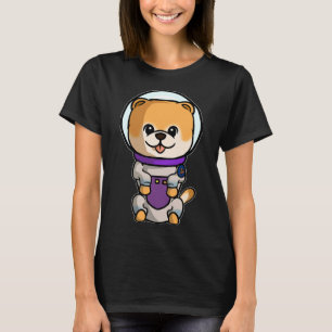 T-shirt Chien de l'espace Cute Chibi Pomeranian Chiot Poin