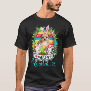 T-shirt Chien De Maltipoo Dans Les Oeufs De Pâques Basket